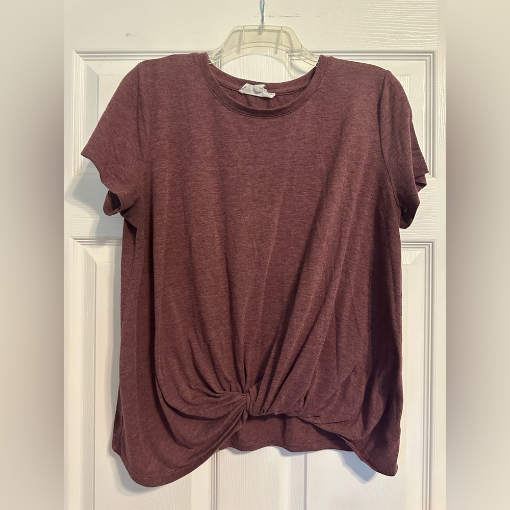 Maroon Shirt Cute Casual